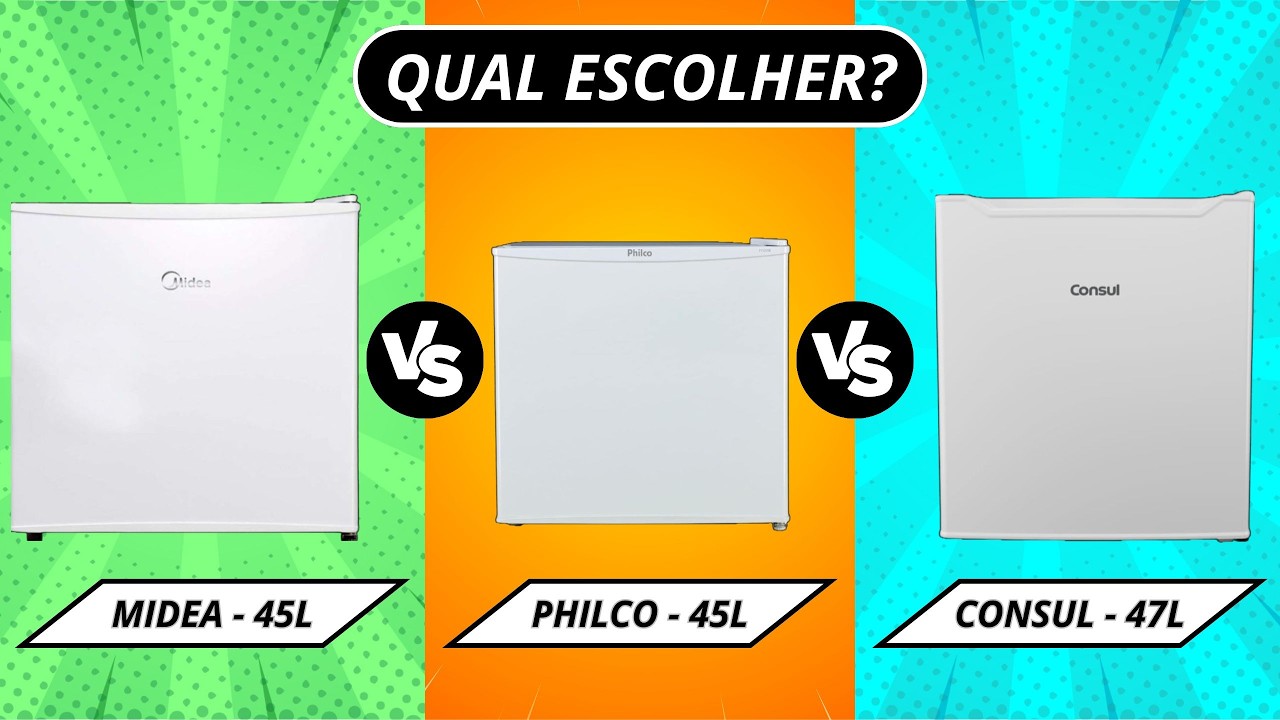 FRIGOBAR Compacto! Ideal para Quarto/Escritório? MIDEA, PHILCO e CONSUL em Comparativo COMPLETO!
