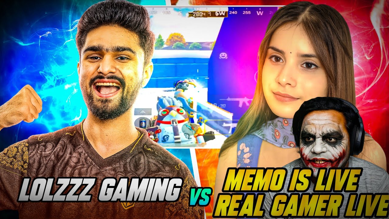 LOLZZZ GAMING VS MEMO & REAL GAMER LIVE ! LolzZz Gaming vs 5 Streamers Fight 👿