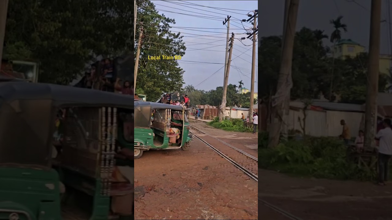 Busy Railway Crossing, Overload Train Passed. #train #railway #shorts
