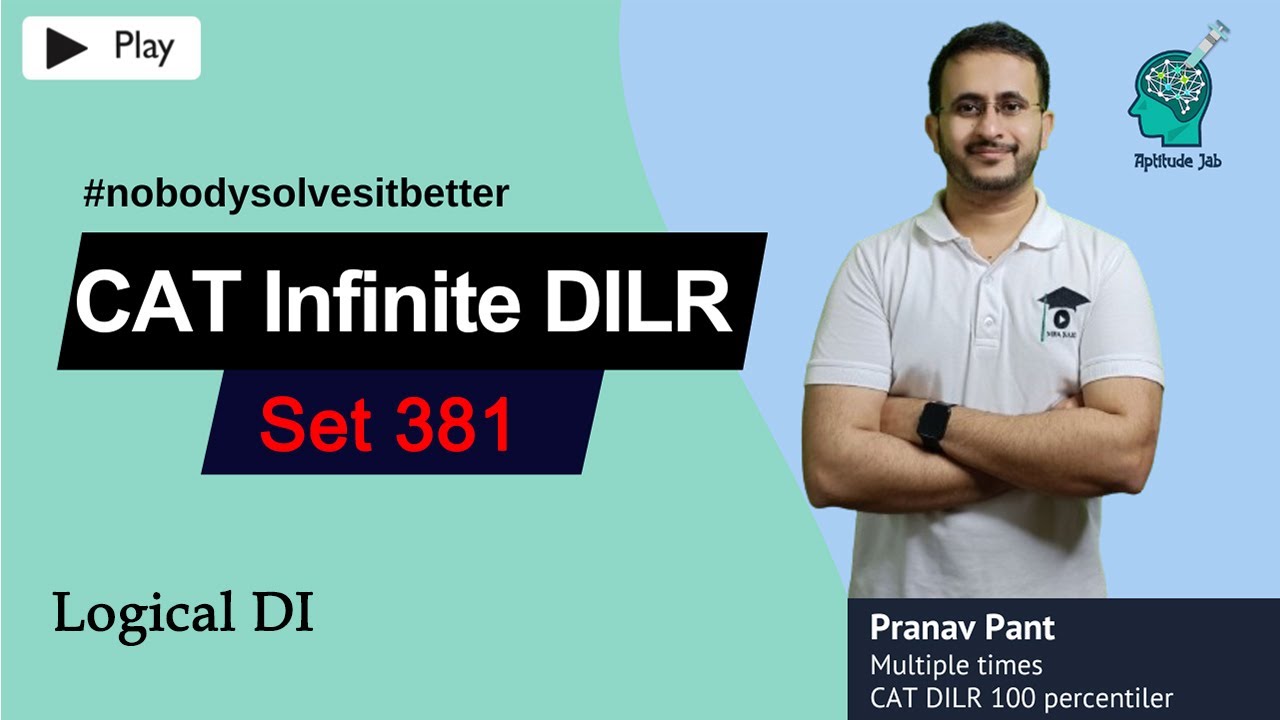 CAT Infinite DILR - Set 381 | Drinking Healthy Juices | Logical DI