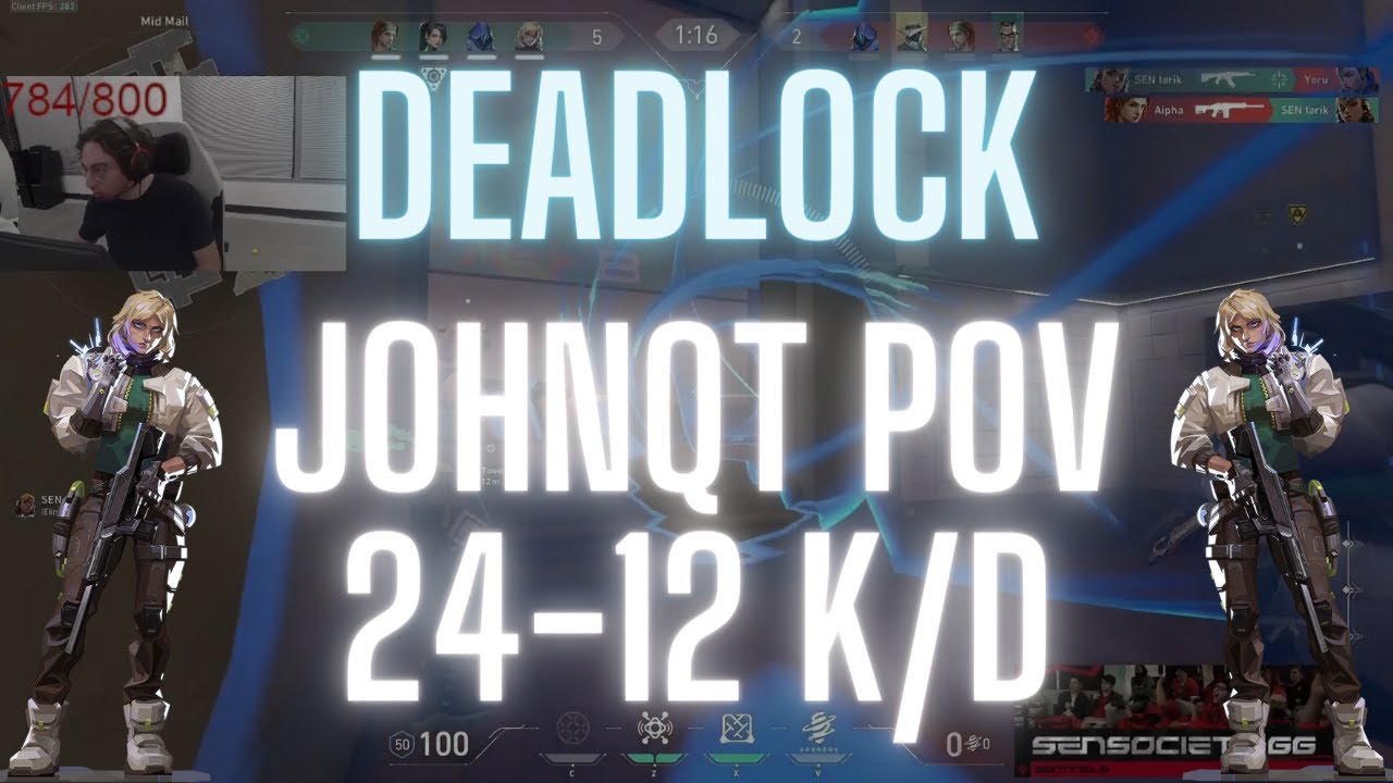 SEN johnqt POV Deadlock on Split 24-12 K/D (VALORANT Pro POV)