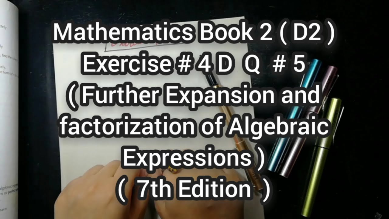 Mathematics Book 2 ( D2 ) New syllabus | 7th Edition | Exercise 4 D | Q # 5 | in Urdu Hindi