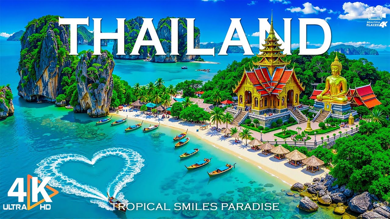 Thailand 4K UHD 🌊 Turquoise Seas, Limestone Islands & Tropical Paradise | Video 4K UHD