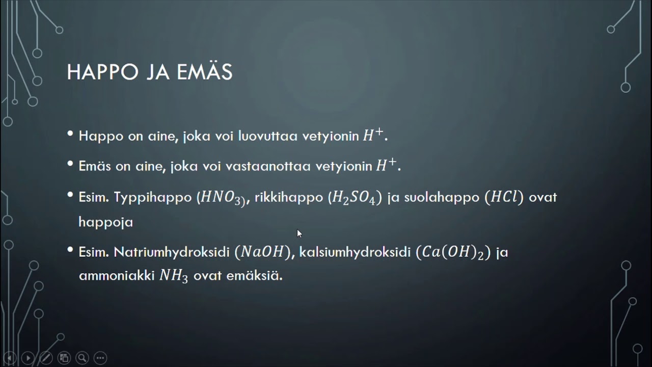 Hapot ja emäkset