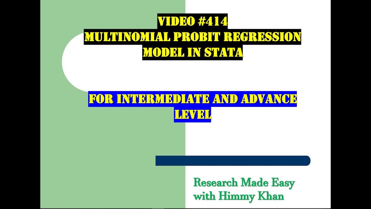 414: #Multinomial #Probit #Regression #Model in #STATA