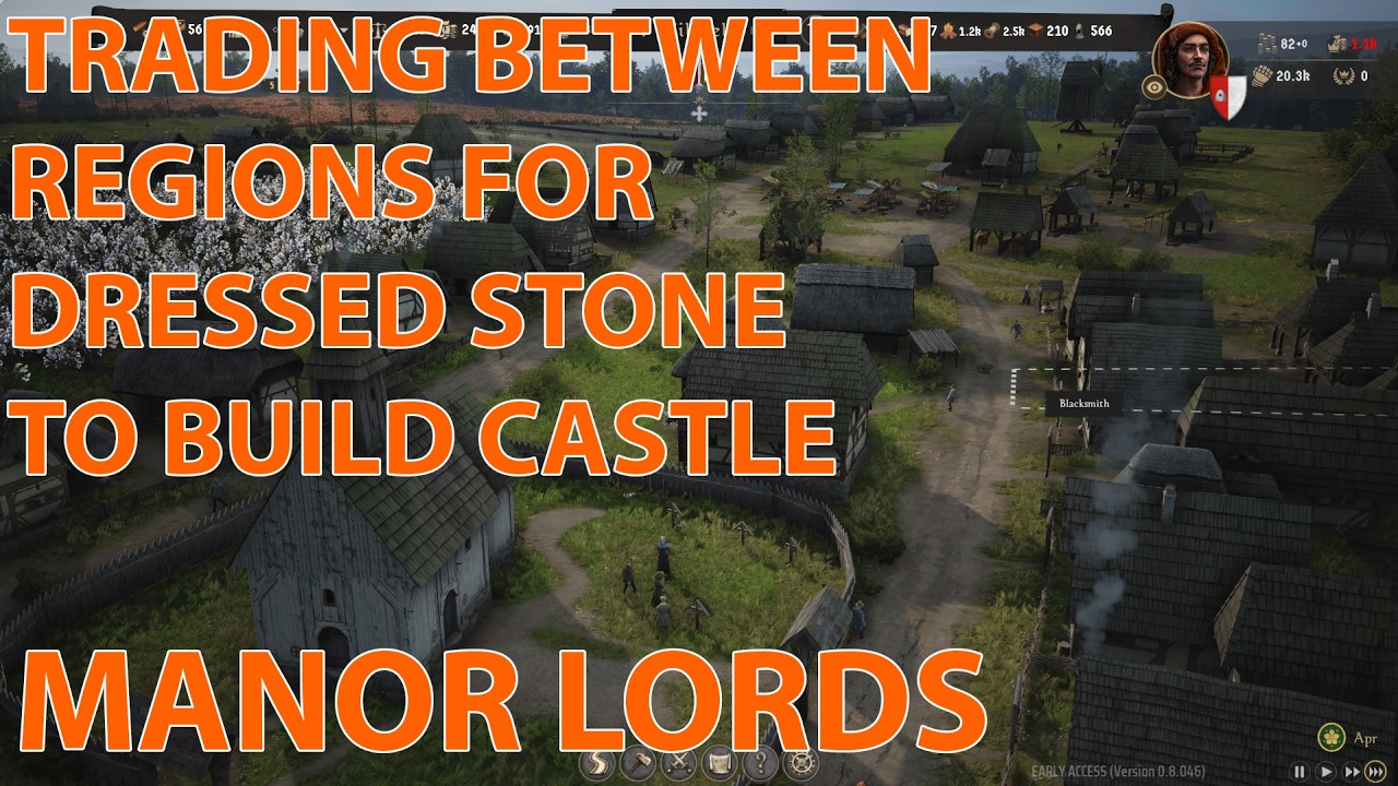 Manor Lords Trading for Dressed Stone to Build Castle | Barter Between Regions | SHAFAY GAMING