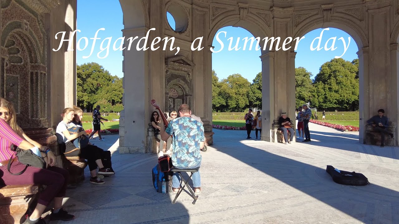 Hofgarten, Court Garden Munich | Summer Day 2021 | Beautiful Fountains, Soothing Musician Play