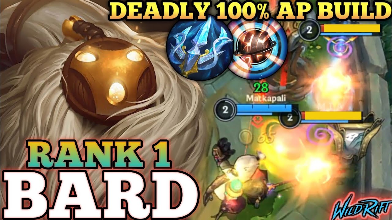 BARD DEADLY 100% AP BUILD! AGGRESSIVE SUPPORT KILLER - TOP 1 GLOBAL BARD BY Matkapali - WILD RIFT