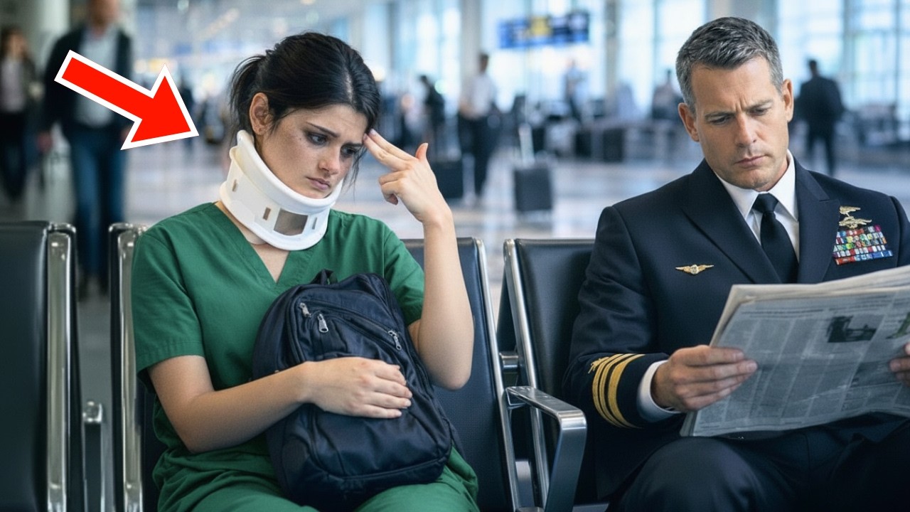 Asistenta i-a făcut un semn tăcut unui amiral al Marinei în aeroport — câteva secunde mai târziu