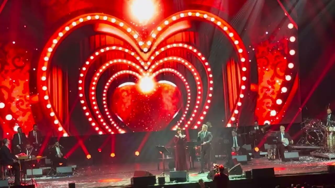 ديو عبير نعمة ومروان خوري - وينك (مع المقطع المحذوف) - حفلة ليلة الحب باريس