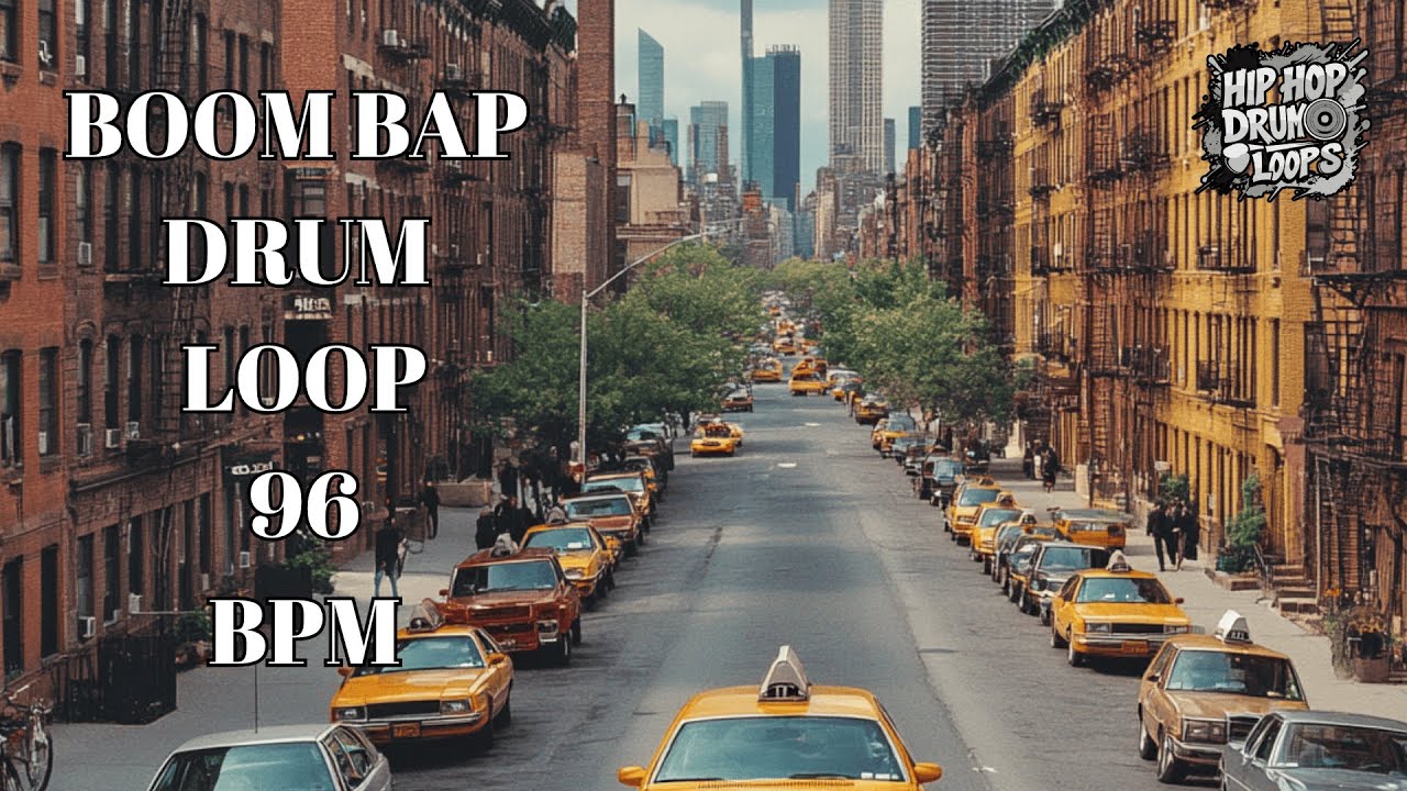 96 BPM Hip Hop Drum Loop – Classic Bounce with Laid-Back Swing