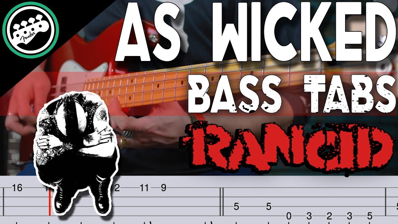 Rancid - As Wicked | Bass Cover With Tabs in the Video