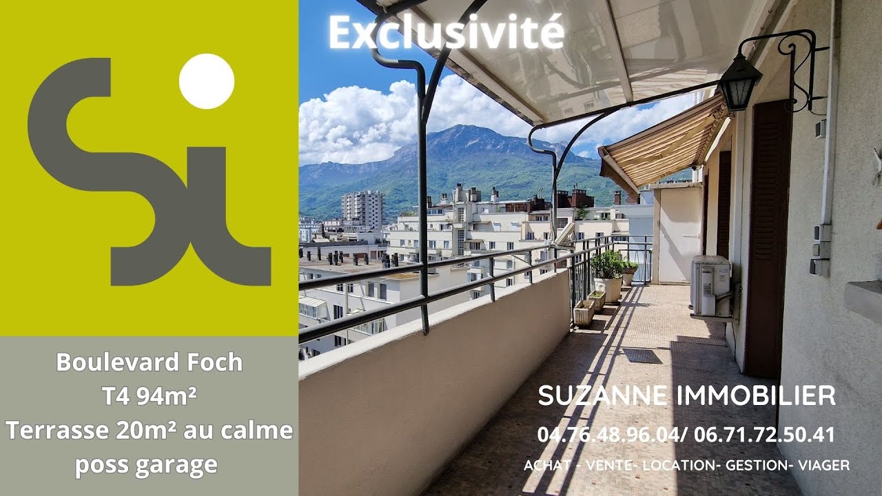 GRENOBLE Boulevard FOCH T4 98m² terrasse 20m², visite vidéo by Suzanne Immobilier