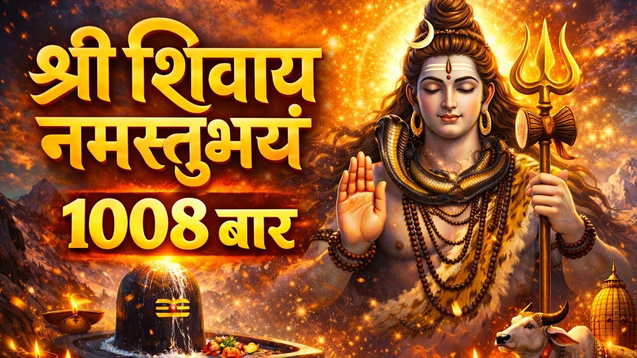 श्री शिवाय नमस्तुभ्यं | Shiv Mantra Chanting | 1008 Times #shrishivaynamastubhyam #meditation #shiv 