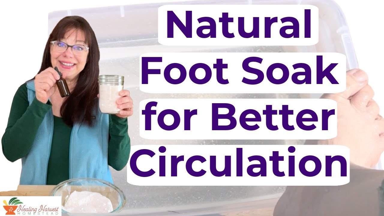 Herbal Foot Soak for Enhanced Circulation with Herbs and Essential Oils