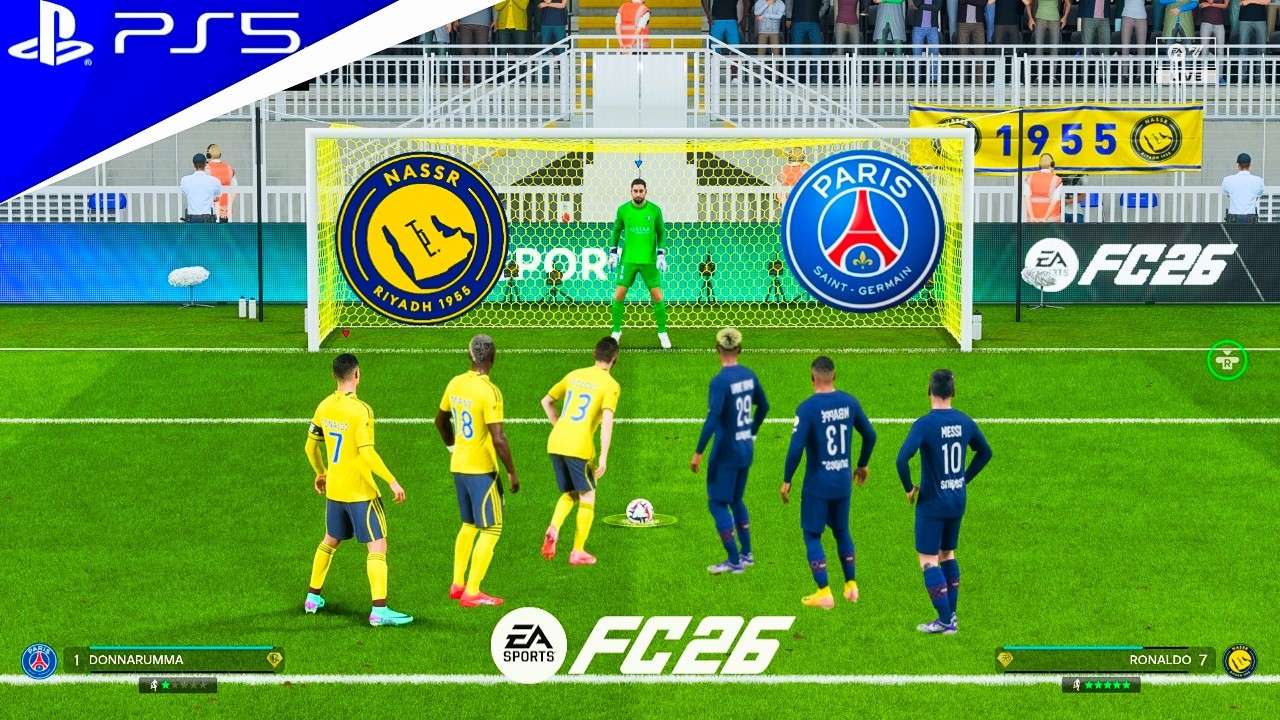 FC 26 | Ronaldo vs Messi mbappe yamal neymar | Al Nassr vs PSG | Penalty shootout - PS5 GAMEPLAY