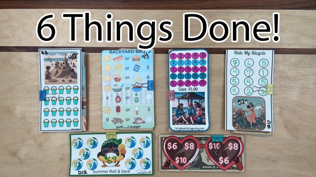 6 Challenges Finished! | Summer Binder | Cash Stuffing | Savings Challenges | $250 | Donations