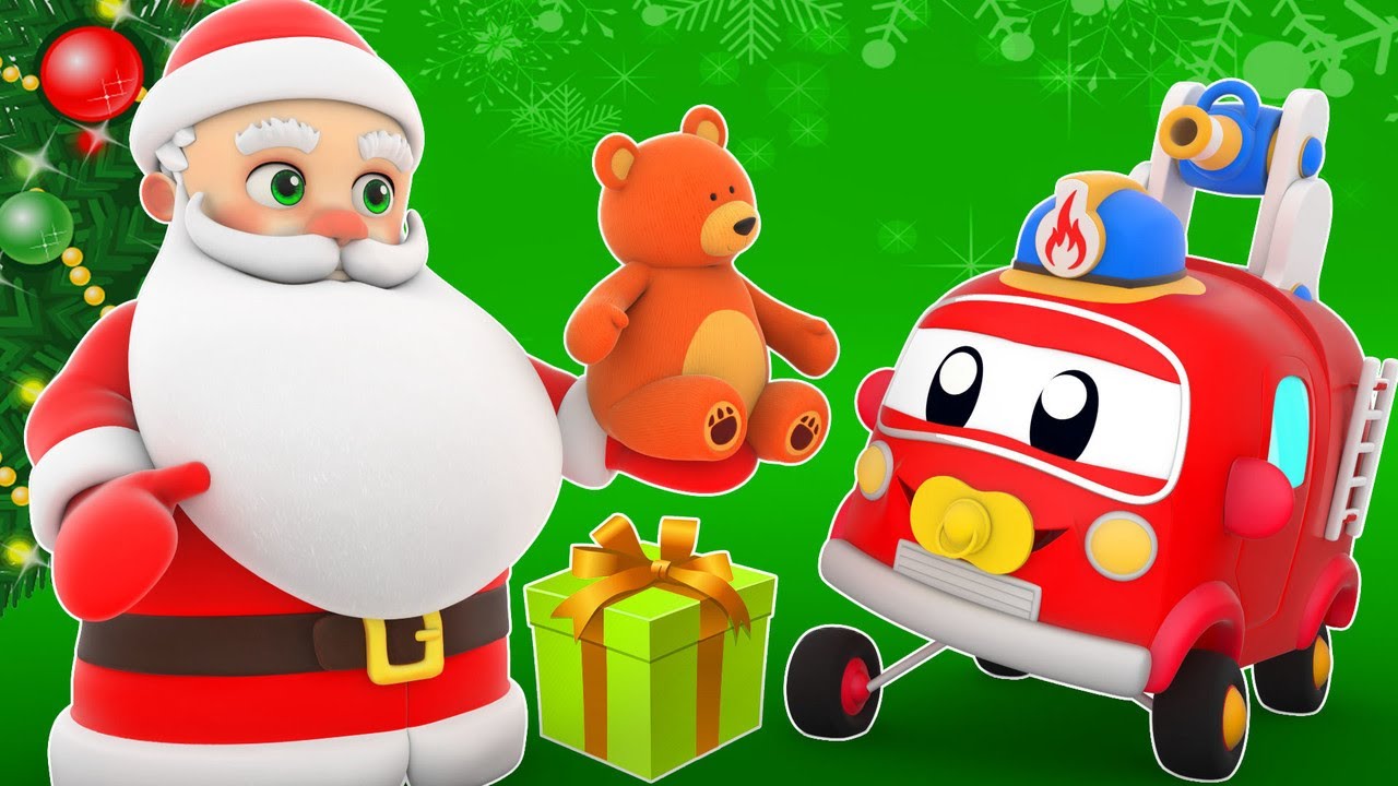 Kleine Auto's Kleine Auto's helpen de KERSTMAN! Leerzame cartoons voor kinderen met auto's in Auto