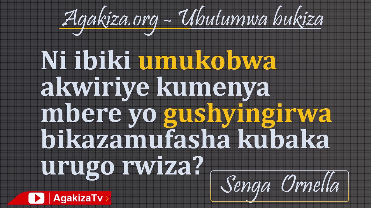 Ni ibiki umukobwa akwiriye kumenya mbere yo gushyingirwa bikazamufasha kubaka urugo rwiza- Ornella S