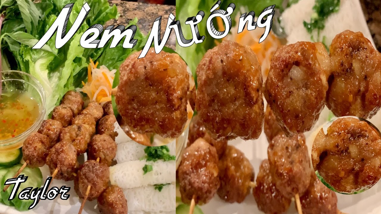 Nem Nướng Bằng Lò Nướng Không Dầu, Air Fryer Rất Là Dẻo Dai Giòn Và Rất Ngon - Grilled Pork Sausage