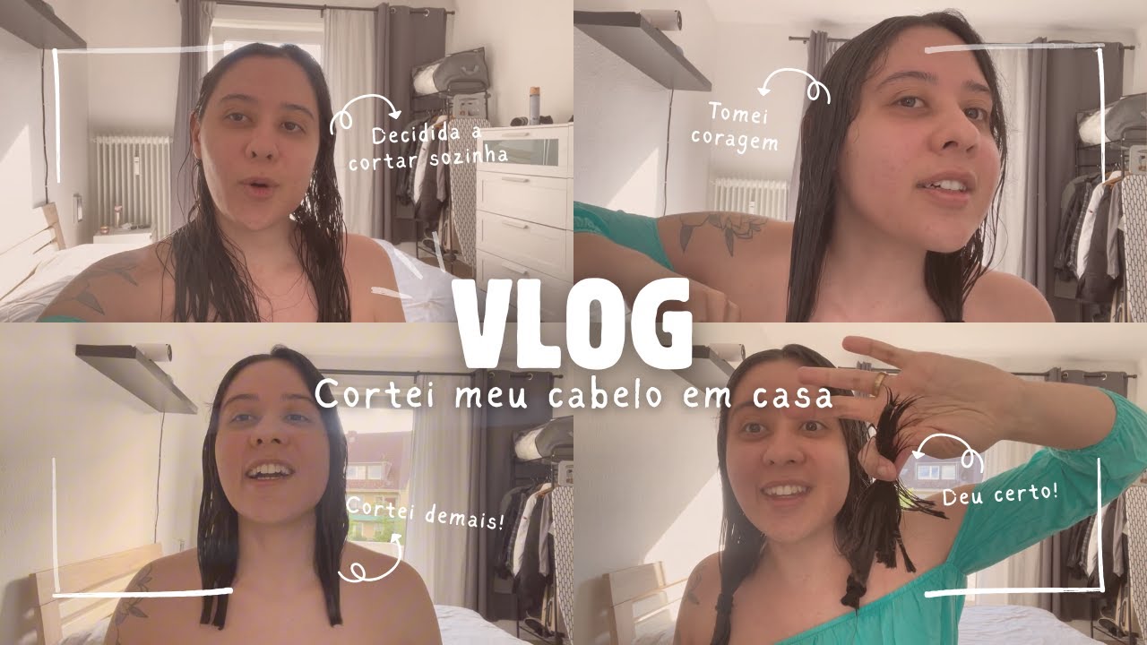 #VLOG CORTANDO MEU CABELO SOZINHA EM CASA: VEJA NO QUE DEU - Ep. 20
