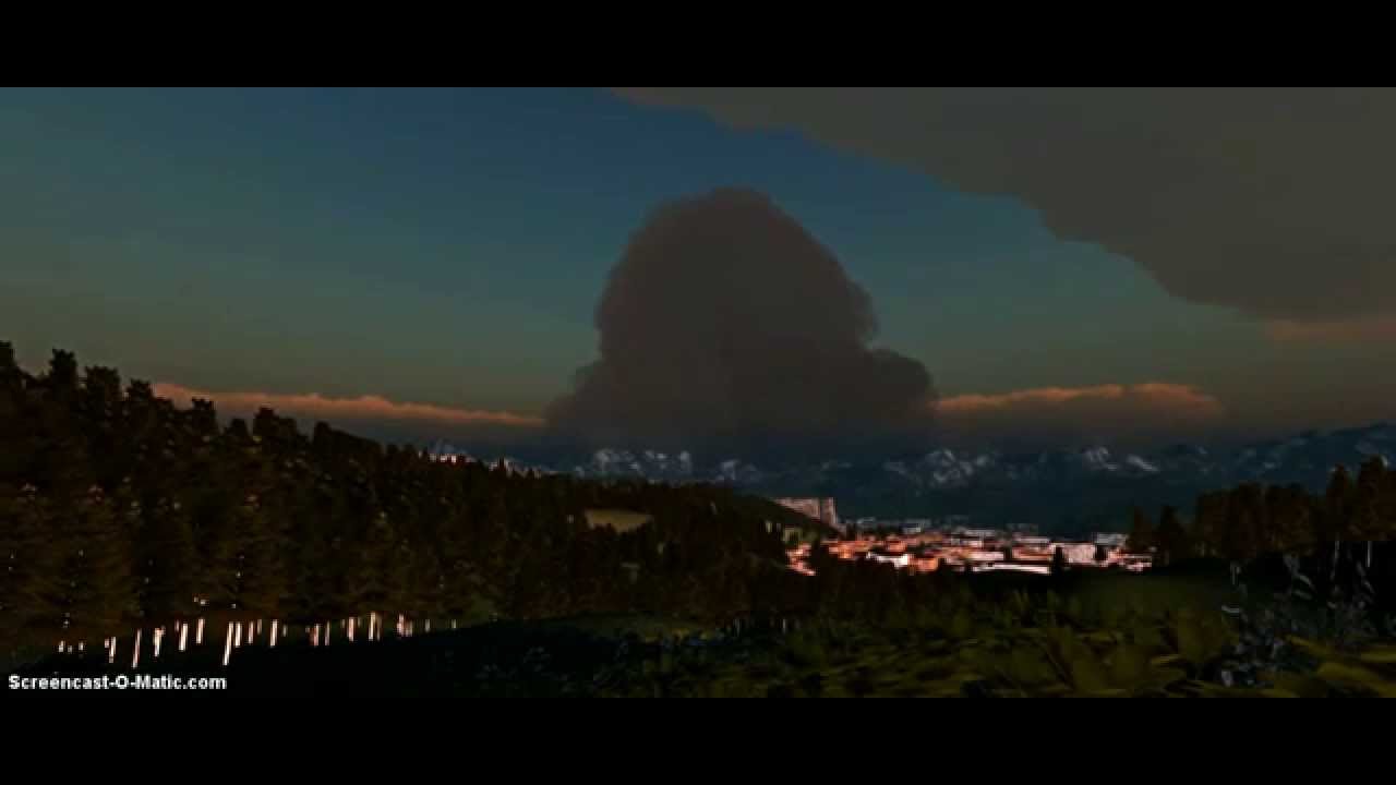 Yellowstone Eruption From Montana