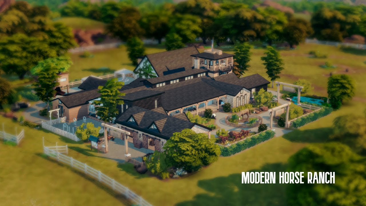 MODERN HORSE RANCH | NO CC | The Sims 4 Stop Motion