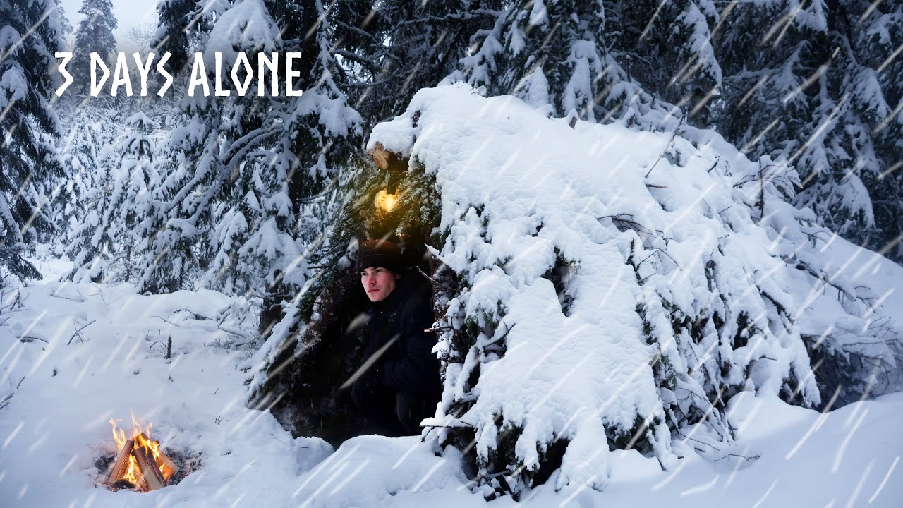 Shelter Against Heavy Snow! 3 Day Winter Survival