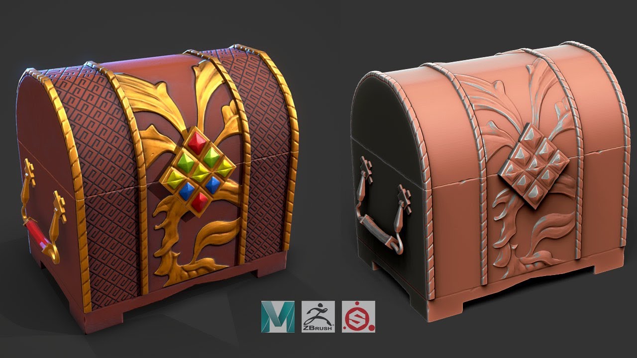 Autodesk Maya 2020, Zbrush 2020, Substance Painter - Stylized Chest