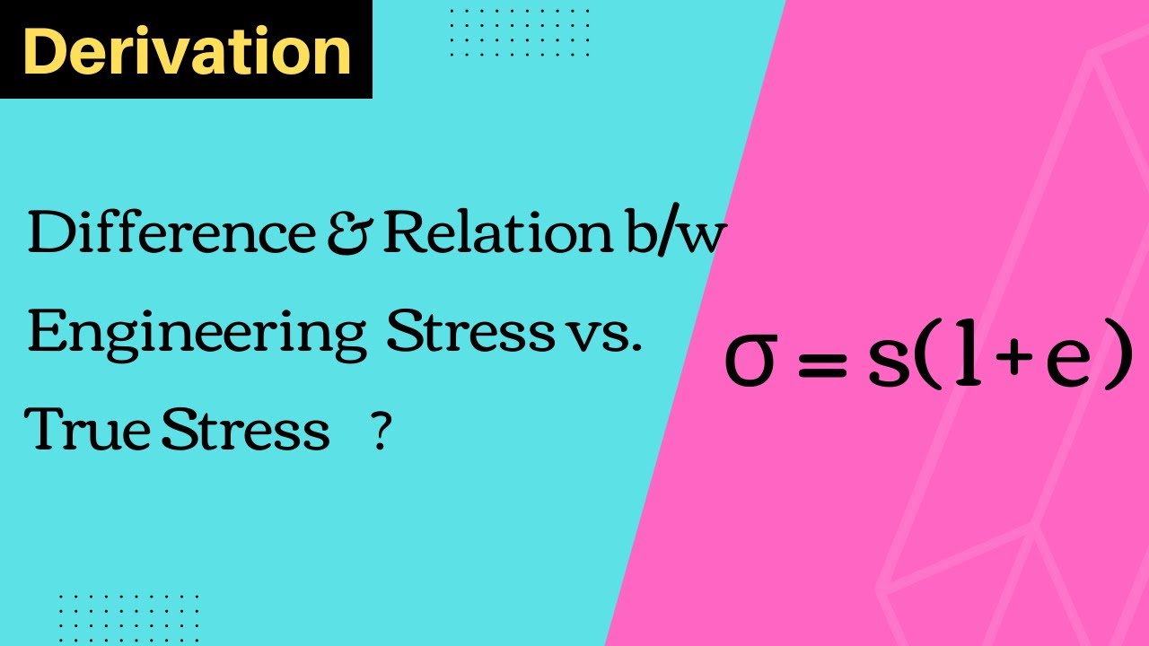 Engineering stress and True Stress | Difference | Relation