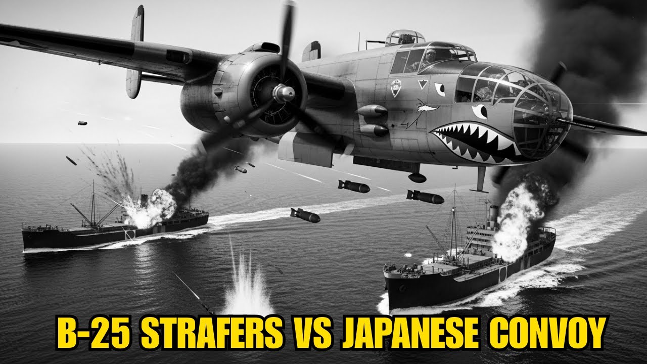 Japanese B25 Strafers MASSIVE Convoy Destruction in Minutes!