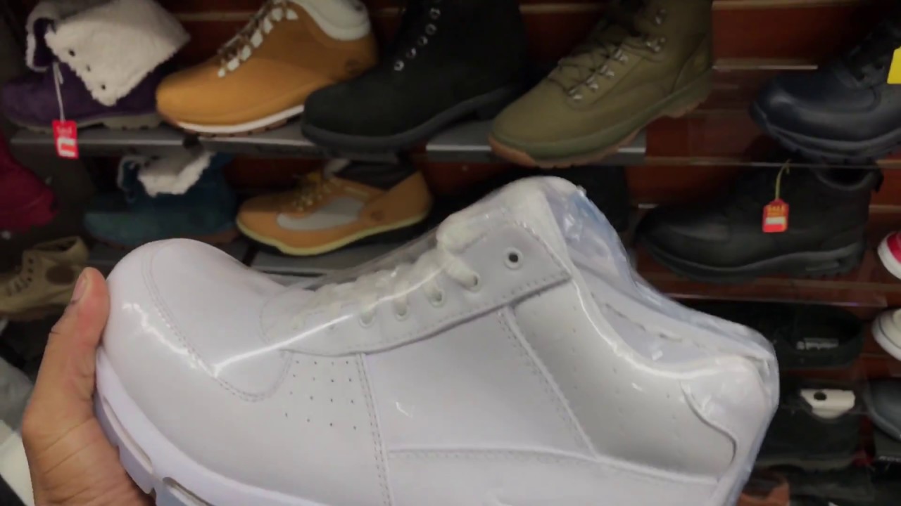 All white nike acg boots