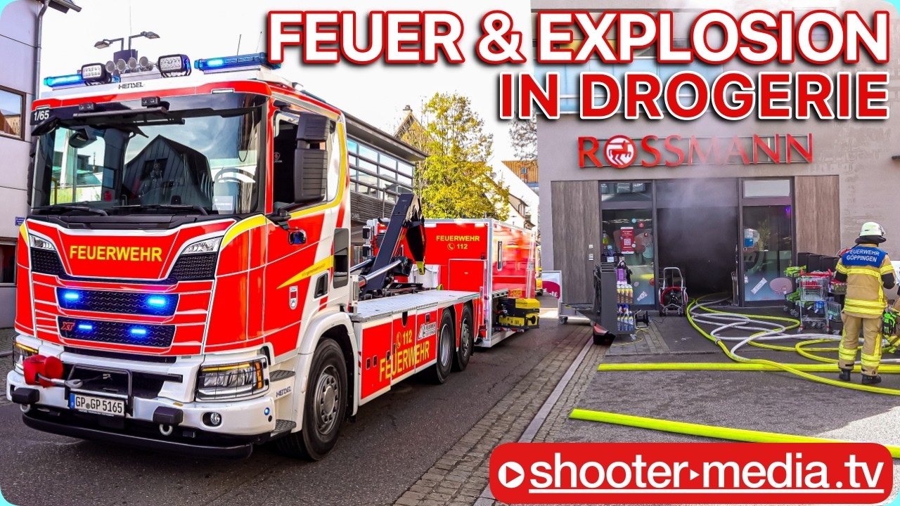 🔥 FEUER 🔥 ➕ 💥 EXPLOSION 💥 in ROSSMANN DROGERIE | Großeinsatz mehrerer Feuerwehren