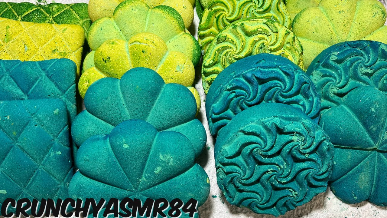 Teal & Green Variety Crush | Oddly Satisfying | ASMR | Sleep Aid