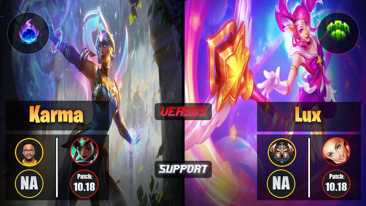 Aphromoo KARMA (Support) [Arcane Comet] VS LUX - Challenger NA Patch 10.18