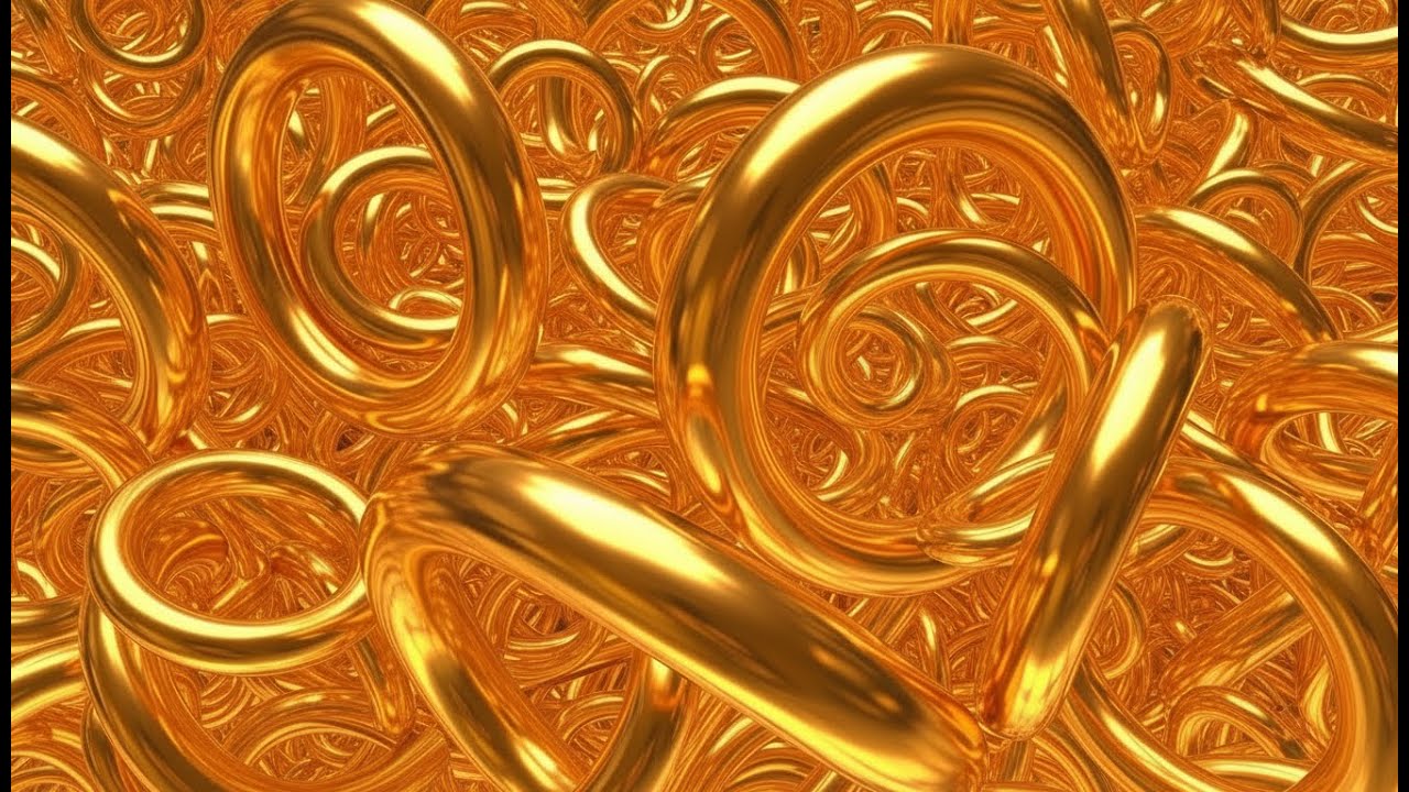Luxury Golden Rings Abstract Animation Background | Screensaver