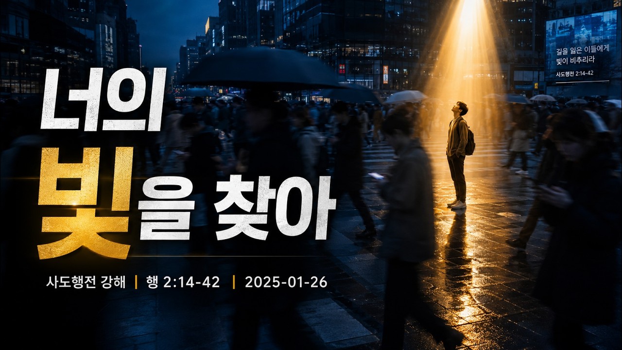 너의 빛을 찾아 ㅣ사도행전 강해 ㅣ행2:14-42 ㅣ2025-01-26