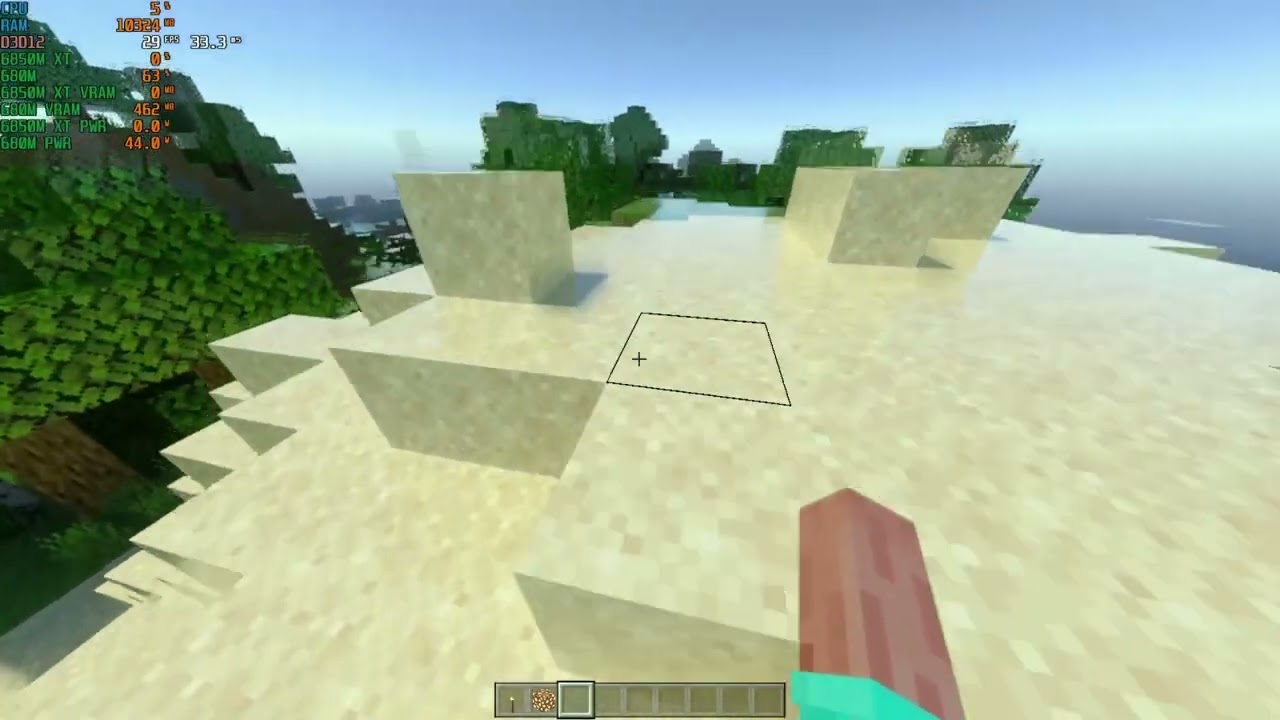[UPDATED] Path Tracing on an APU!! - Radeon 680M Minecraft DXR + FSR2 Demo (Read Description)