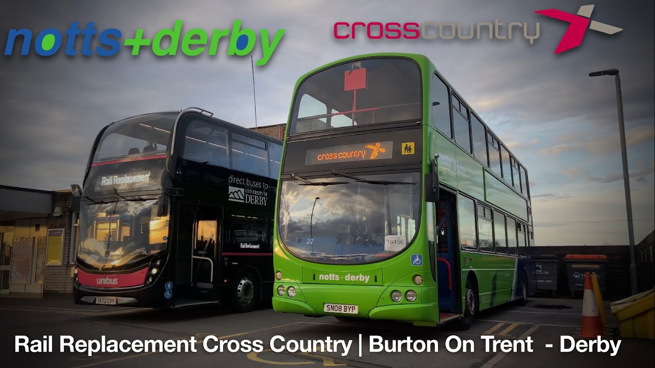 Full Thrash | Notts & Derby 22 (SN08 BYP) | Wright Gemini Volvo B9TL Voith | Rail Replacement