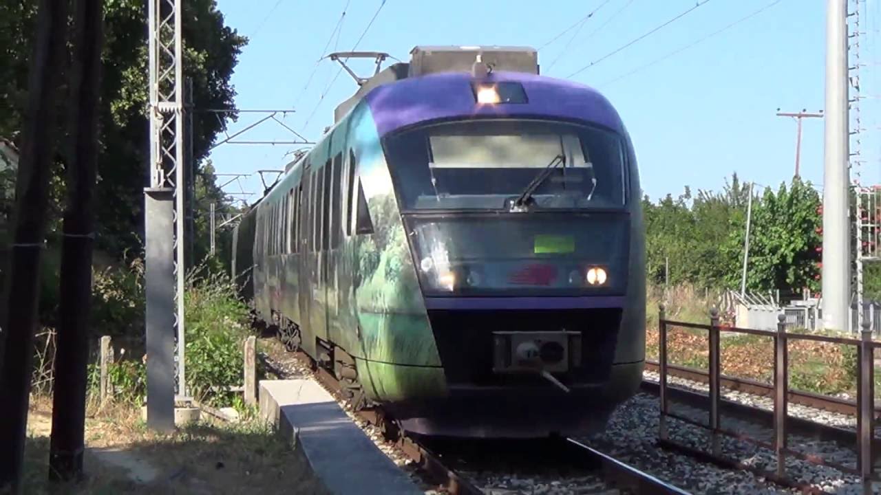 InterCity & Regional trains at Rapsani in Greece (27/07/16)