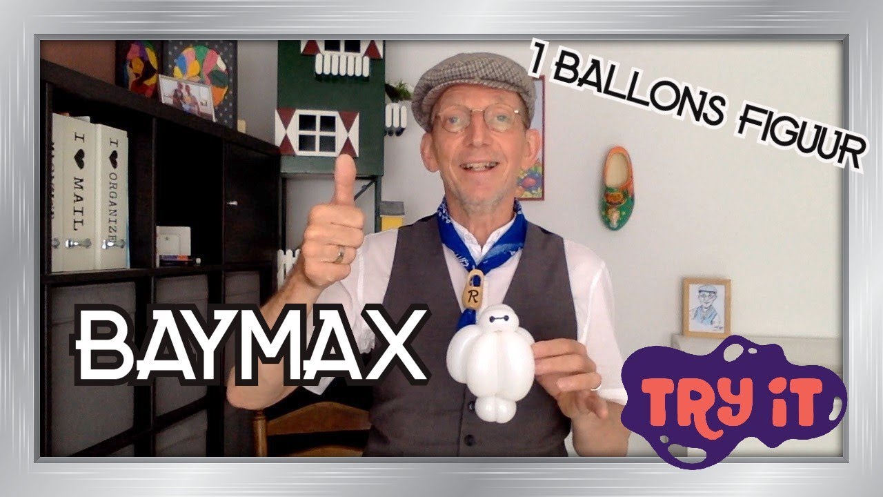 Baymax 1 ballonsfiguur - workshop de Haagse ballonnenboer | tutorial balloon
