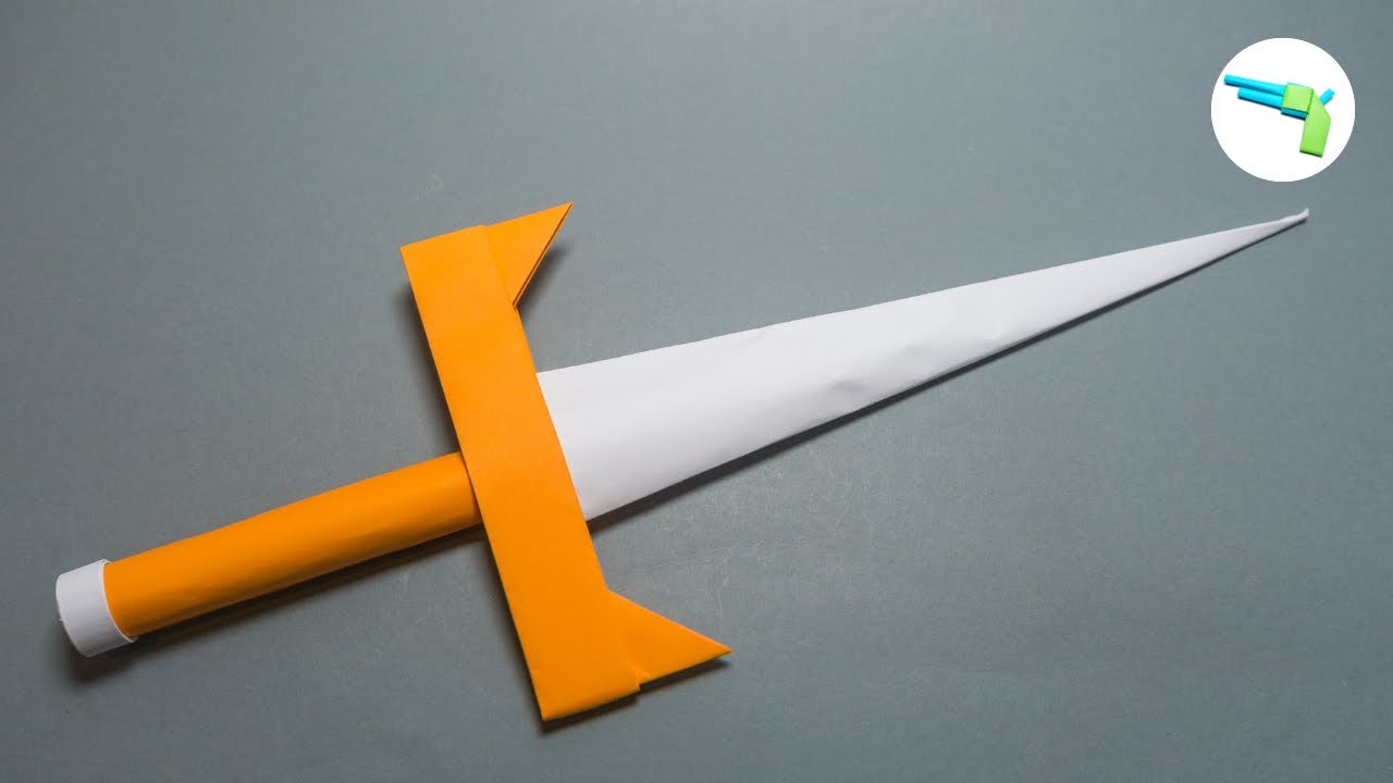 Papier Schwert basteln | Papier Ritter Schwert für Kinder | Papier Waffen basteln | ganz einfach