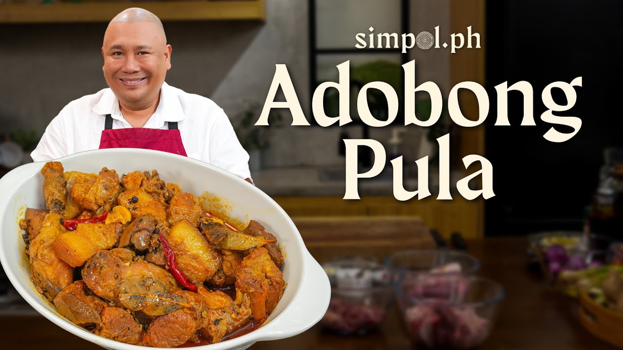 Adobong Pula Recipe | Chef Tatung’s Heirloom Red Adobo without Soy Sauce