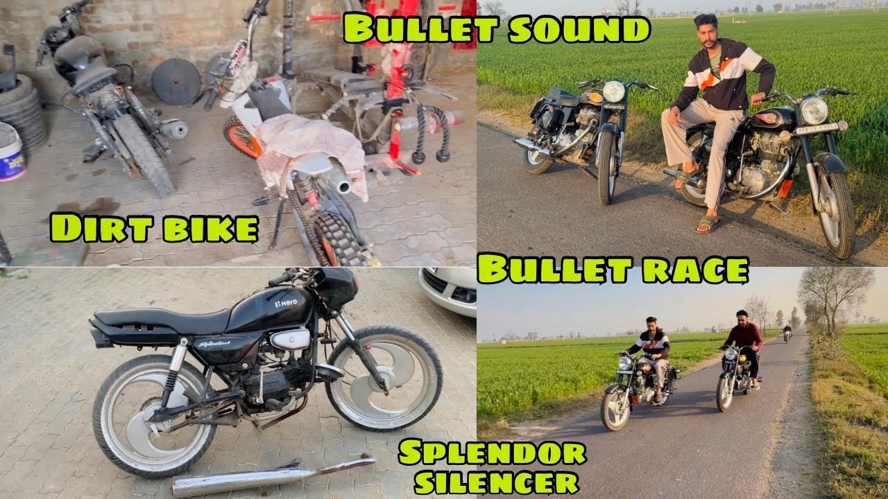 Bullet 2012 vs bullet 2016 drag race 🔥 | old  bullet heavy sound | splendor modified ​⁠
