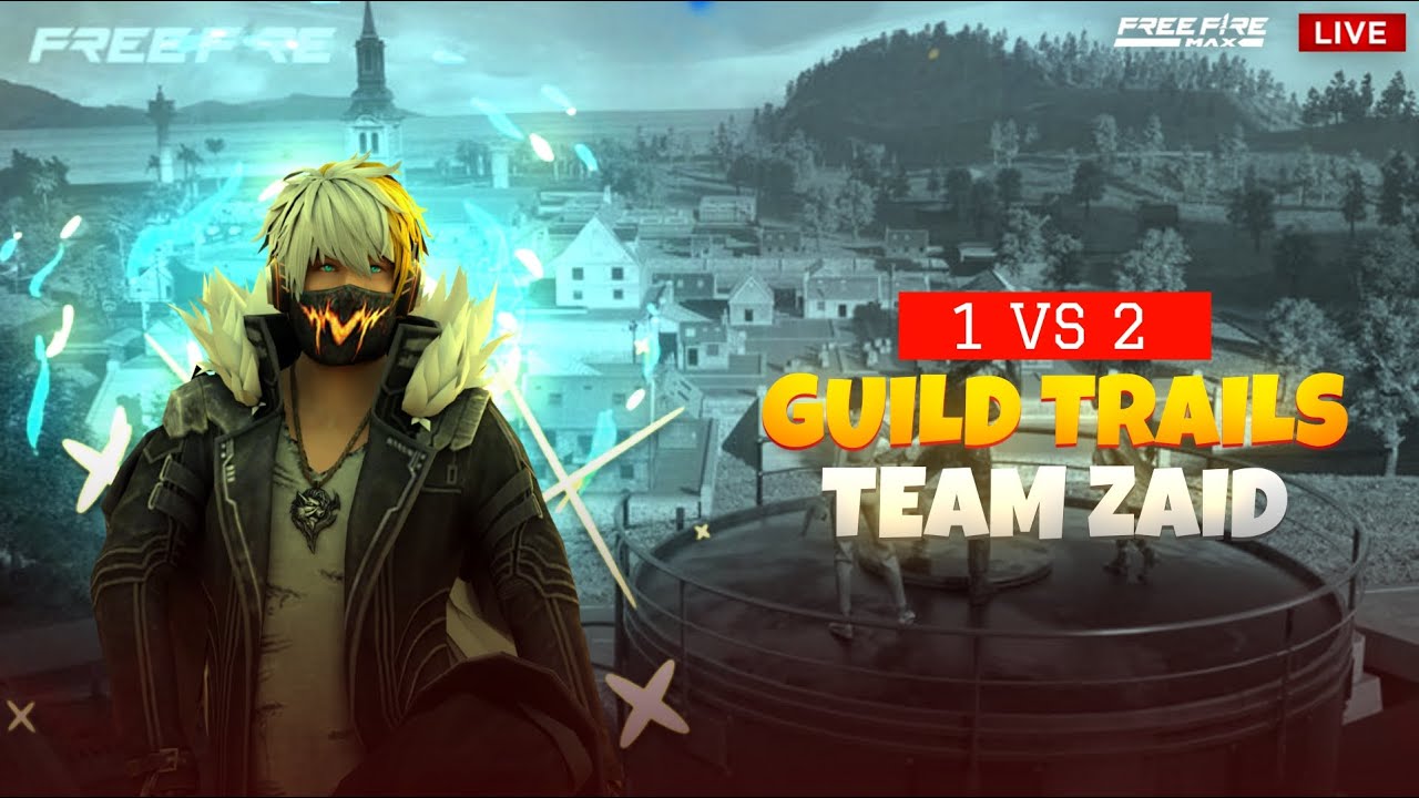 Free Fire live telugu guild trails 1 VS 2 