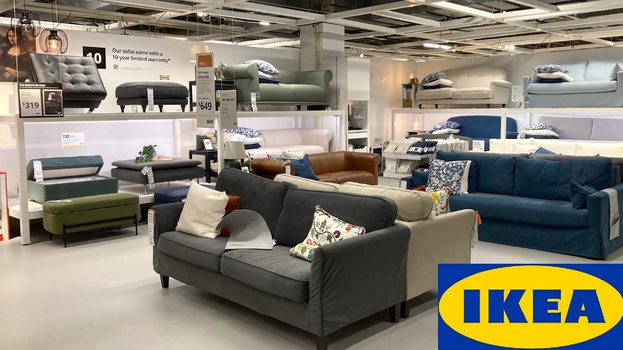 IKEA SOFAS COUCHES COFFEE TABLES ARMCHAIRS FURNITURE DECOR SHOP WITH ME SHOPPING STORE WALK THROUGH