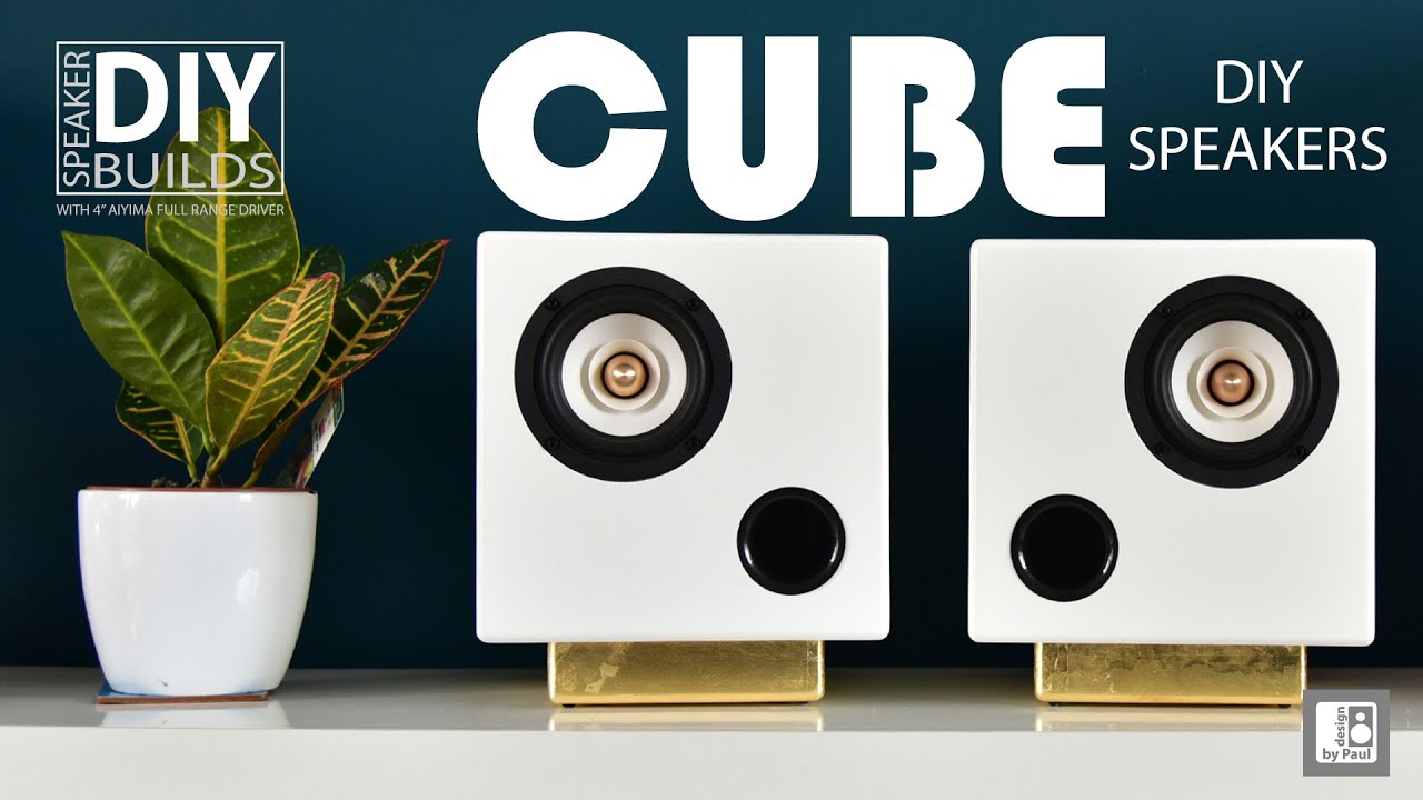 Cube Speakers DIY speaker Build.  Contemporary speakers. 4