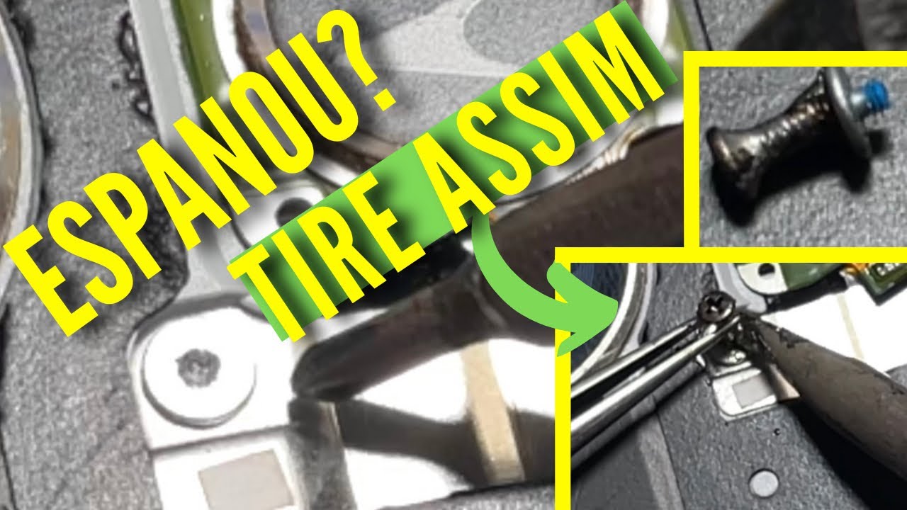 Como retirar parafuso espanado do celular.