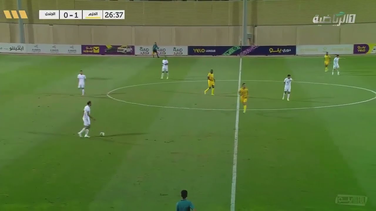 الحزم و الجندل 3-1 الهدف الاول لنادي الجندل دوري يلو للمحترفين 2024- 2025 عن طريق ‏ابراهيم الحربي