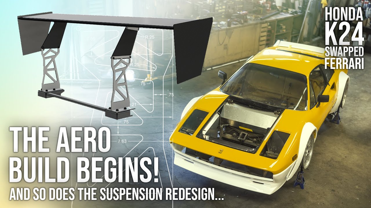 K-Swapped Ferrari - Designing The Chassis-Mount Wing for Global Time Attack - Ep. 44
